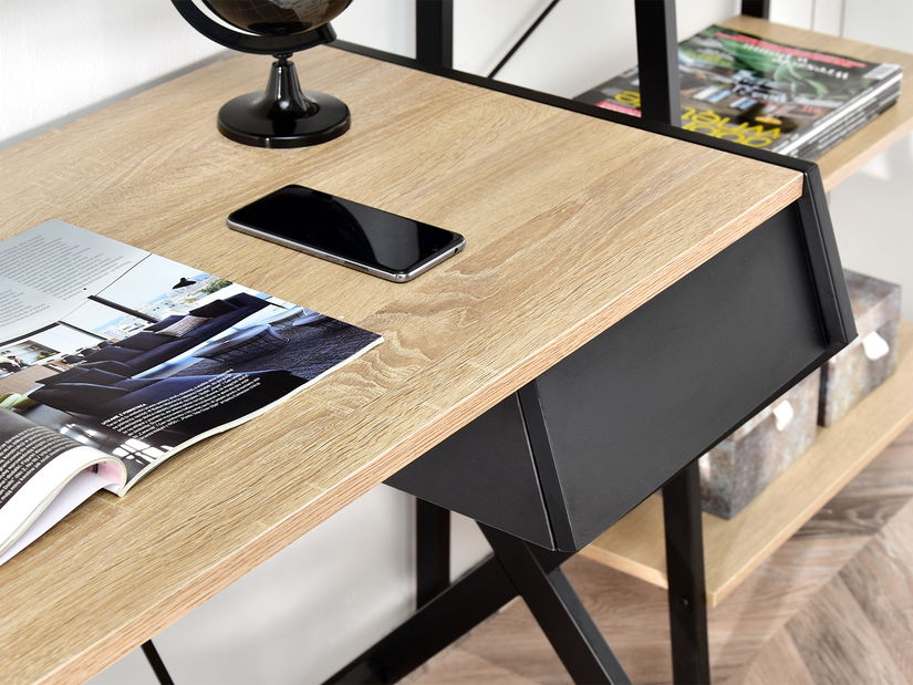 PC asztal Desiguo (tölgy + fekete)