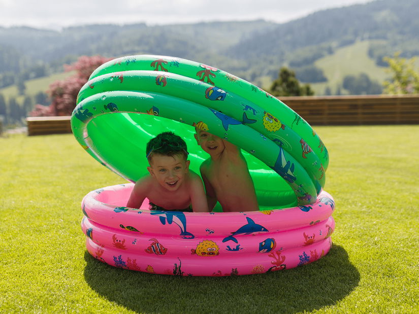 Detský nafukovací bazén Leah (ružová + vzor)