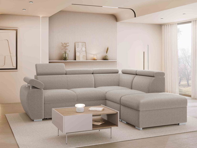 Rohová sedačka Gozo 2RR1P (béžová) (s úl. priestorom) (P)