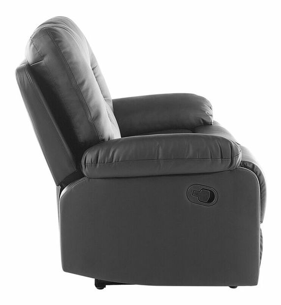 Pohovka dvojsedačka Barnet (syntetická koža) (čierna)