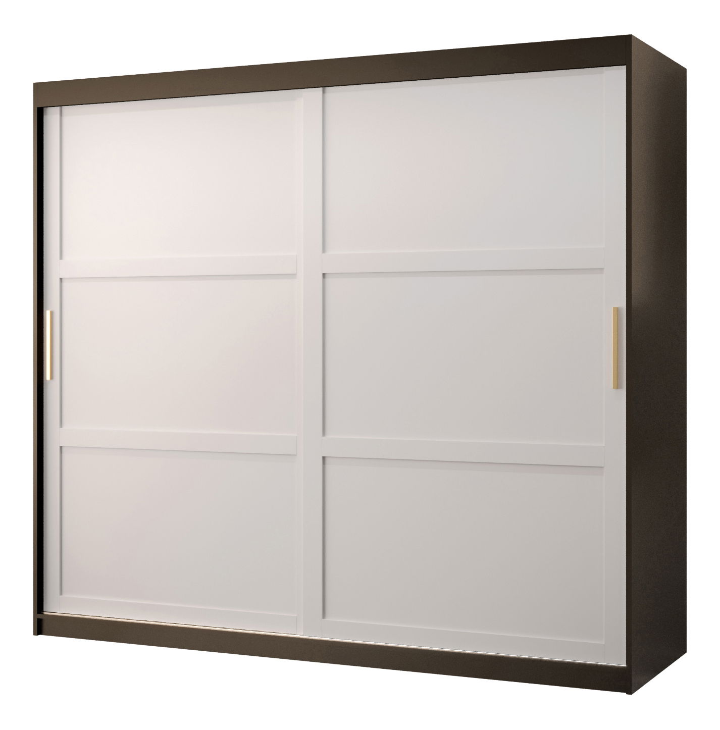 Dulap de haine Riven 1 200 (negru mat + alb mat)