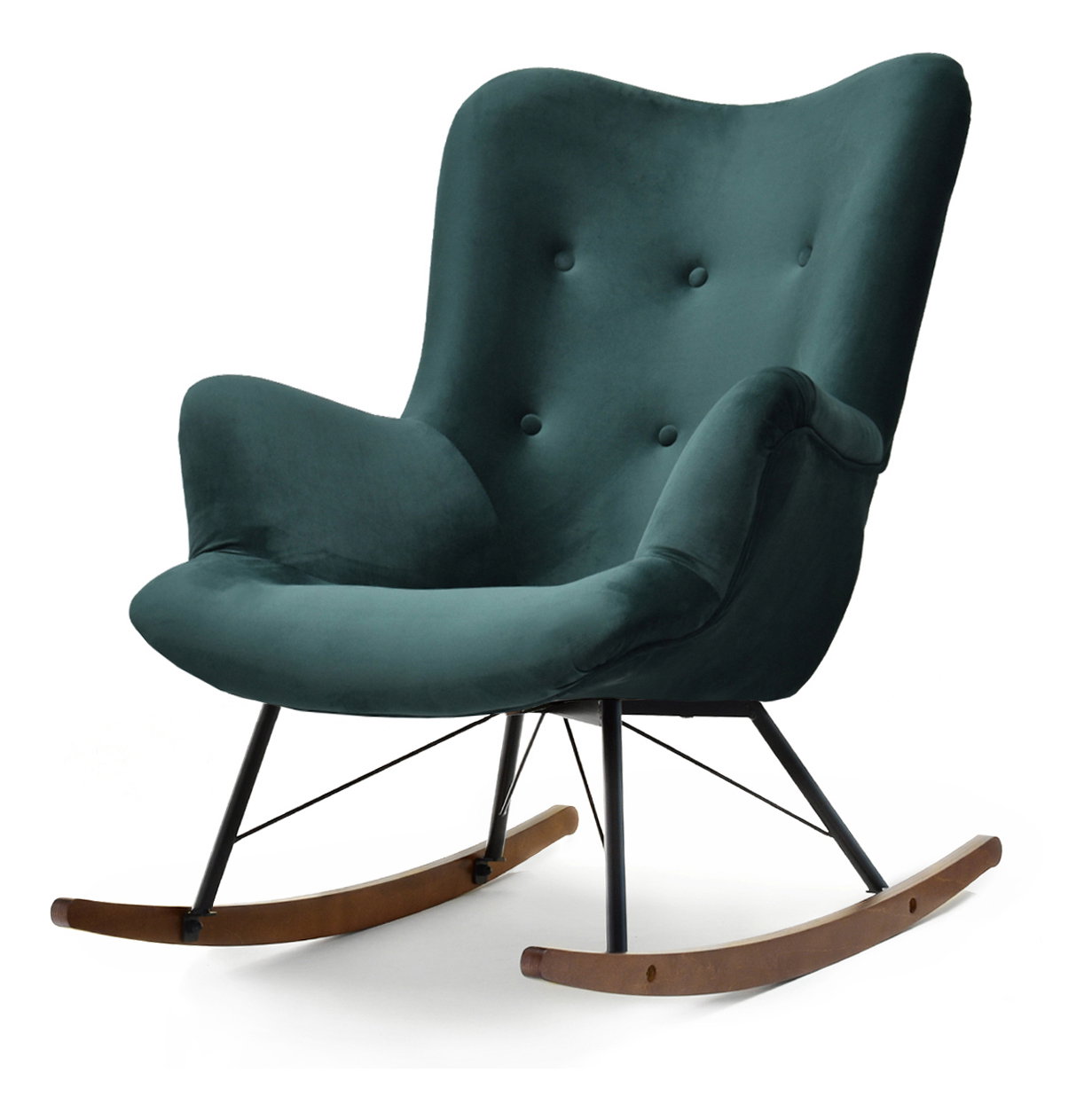 Relaxačné kreslo Laurentino (zelená + čierna)