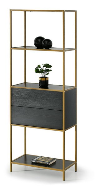 Regál Soren Reg (fekete fa + arany)