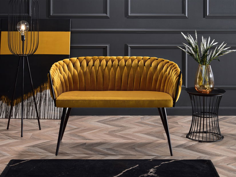 Pohovka dvojsedačka Radio (čierna)