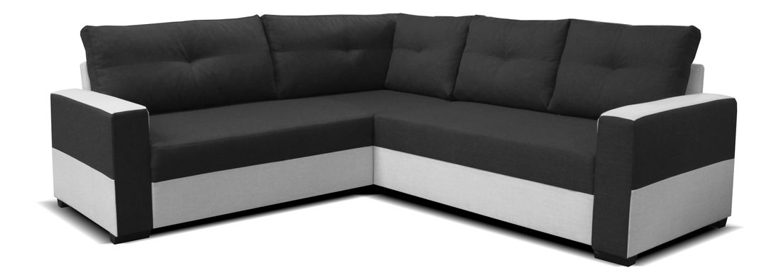 Rohová sedačka Arenna BL+2+TAB (čierna + sivá) (P)