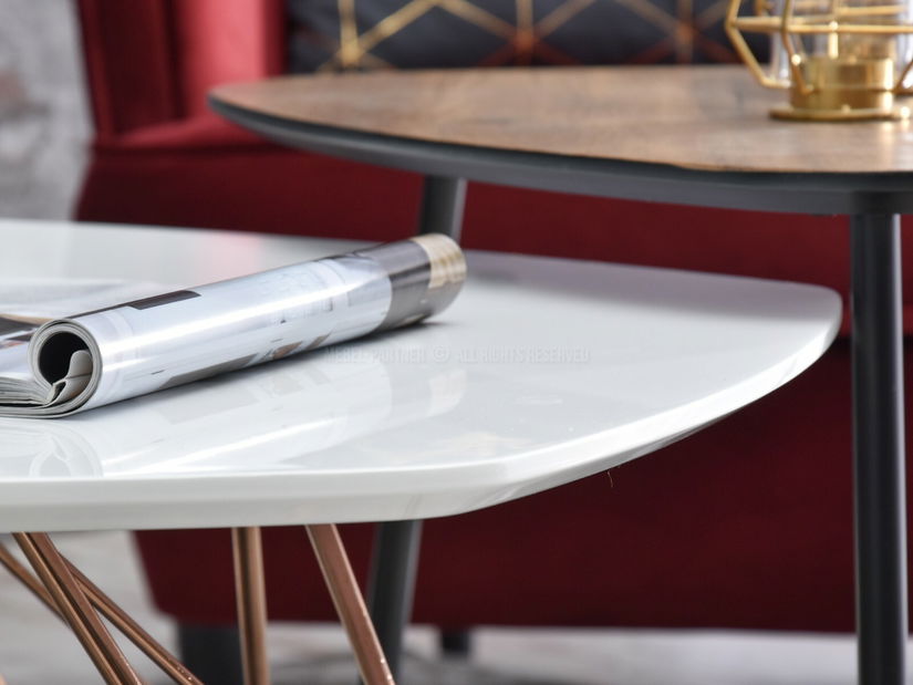 Dohányzóasztal Petal Zest Xl (fehér + fekete)