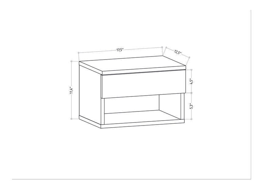 Noptieră Juman (antracit) 