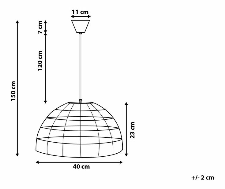 Závesná lampa Senegal (svetlohnedá)