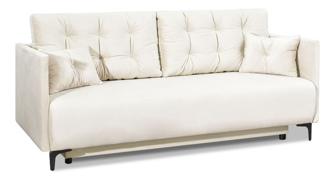 Pohovka dvojsedačka Mastil (krémová + čierna)