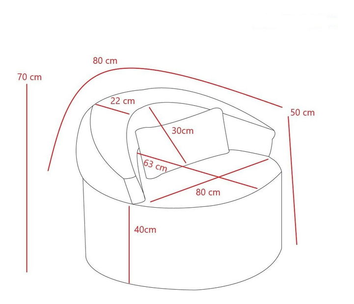 Fotelja Pintina (siva)