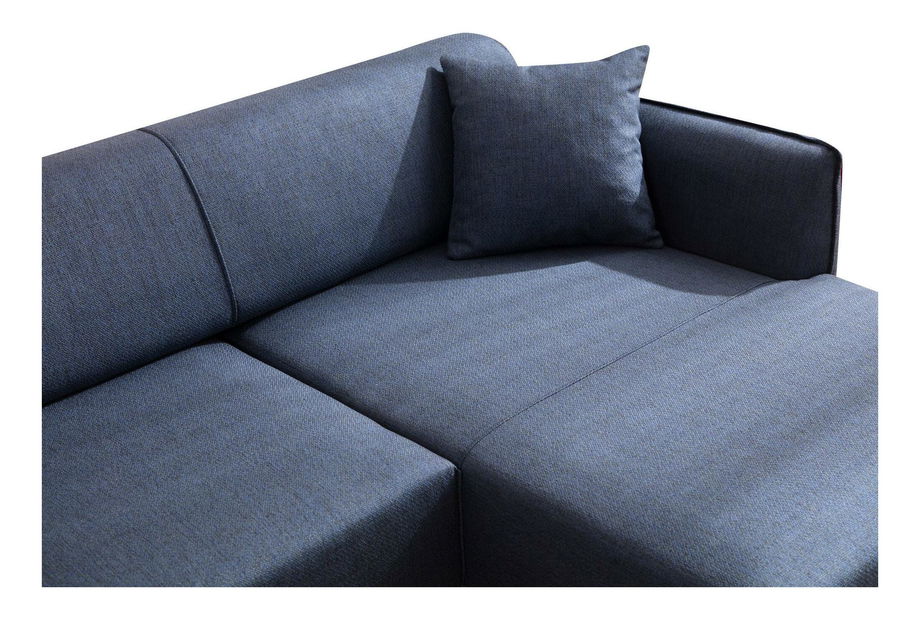Rohová sedačka Belasemma (P) (modrá + čierna)