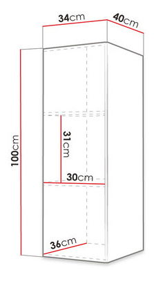 Dulap Torro I 100 (alb)