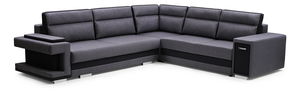 Rohová sedačka Akiko (sivá + čierna) (P)