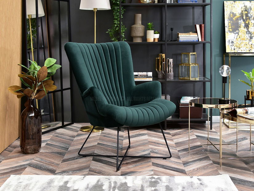 Fotoliu relax Nuttshell (verde + negru)