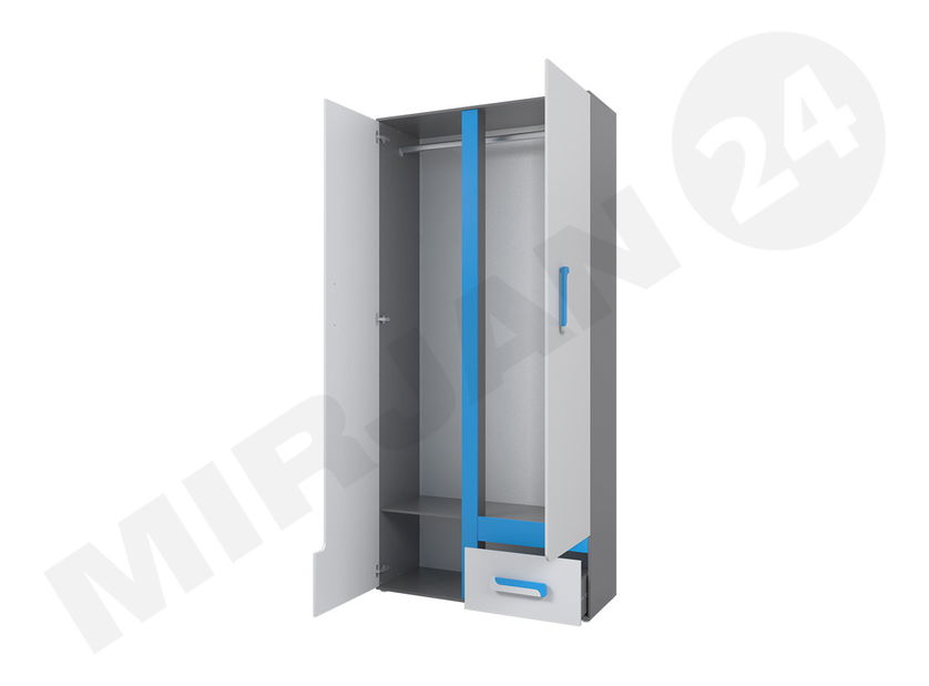 Mobilier cameră studenți Petanata XV (antracit + alb)