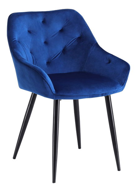 Jedálenska stolička Krysta (tmavomodrá + čierna)
