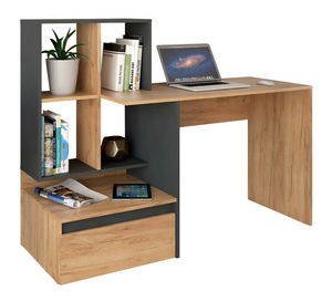 PC stolík Eugenika (dub craft zlatý + grafit)