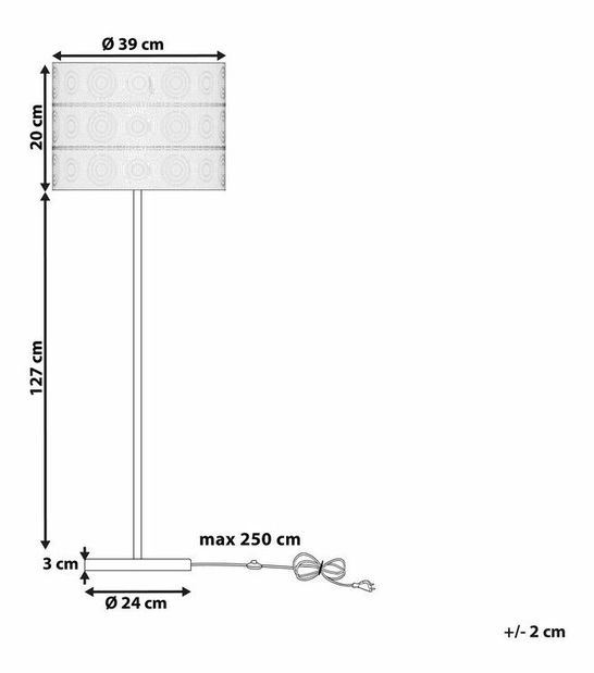 Állólámpa Niles (ezüst)