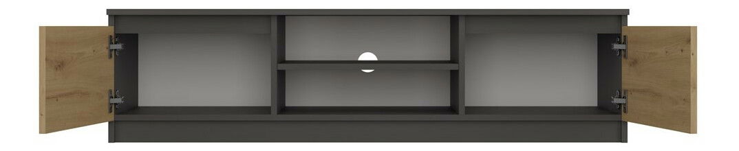 TV szekrény Musecalo 140 (antracit + artisan tölgy)