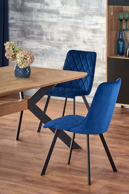 Étkezőasztal Baracco (természetes tölgy + fekete) (8 fő részére)