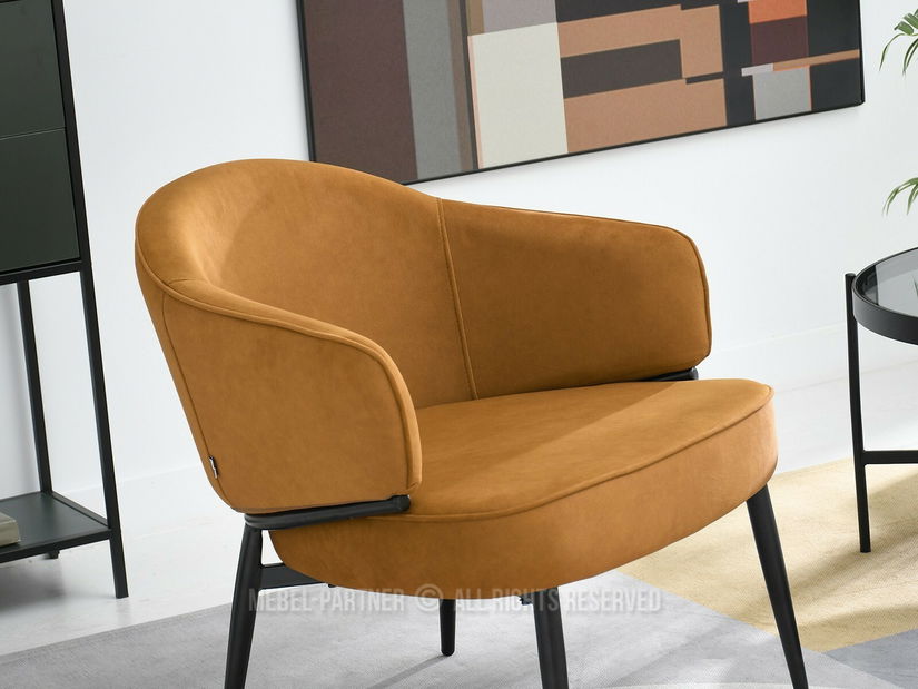 Fotel Alfredo (méz + fekete)