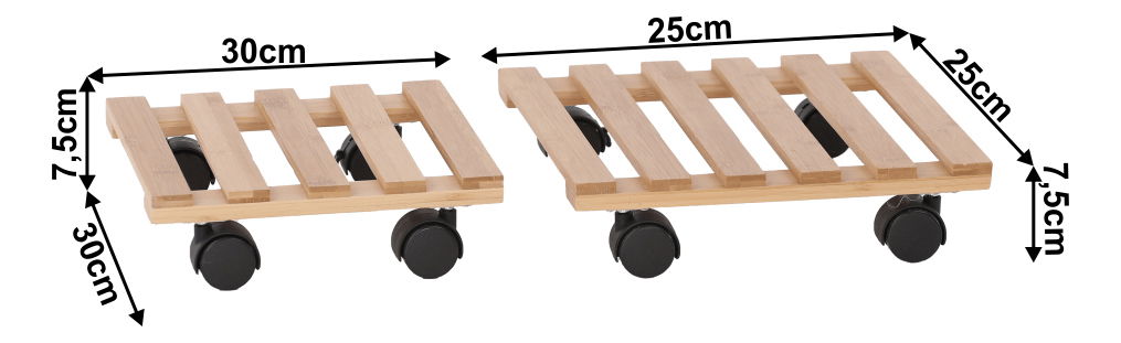 Podstavec pod kvetináč s kolieskami Kola 