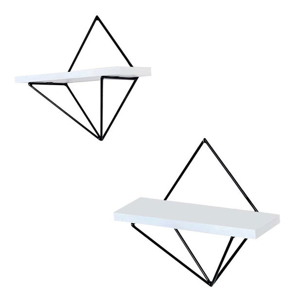 Set polica (2 kom.) Duvelo 12 (bijela + crna)