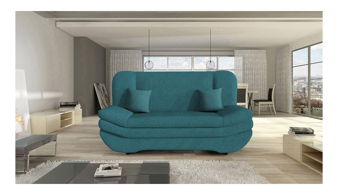 Canapea extensibilă Lehti (turcoaz) (cu sp. depozitare)