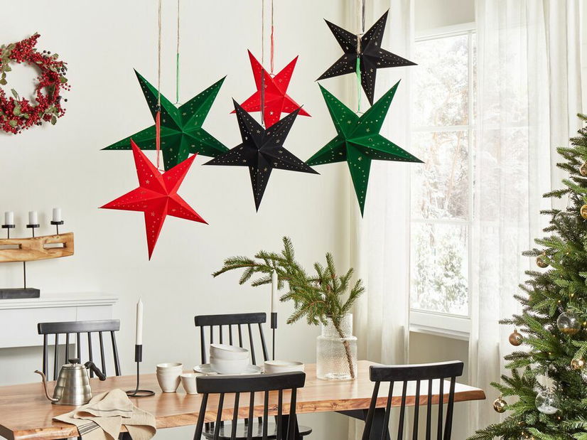 Set 2 ks závesných hviezd Monti (čierna)