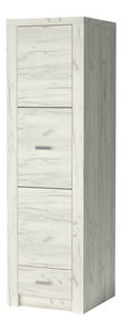 Ruhásszekrény Indie 02 (fehér craft) 