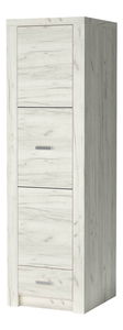 Šatníková skriňa Indie 02 (craft biely)
