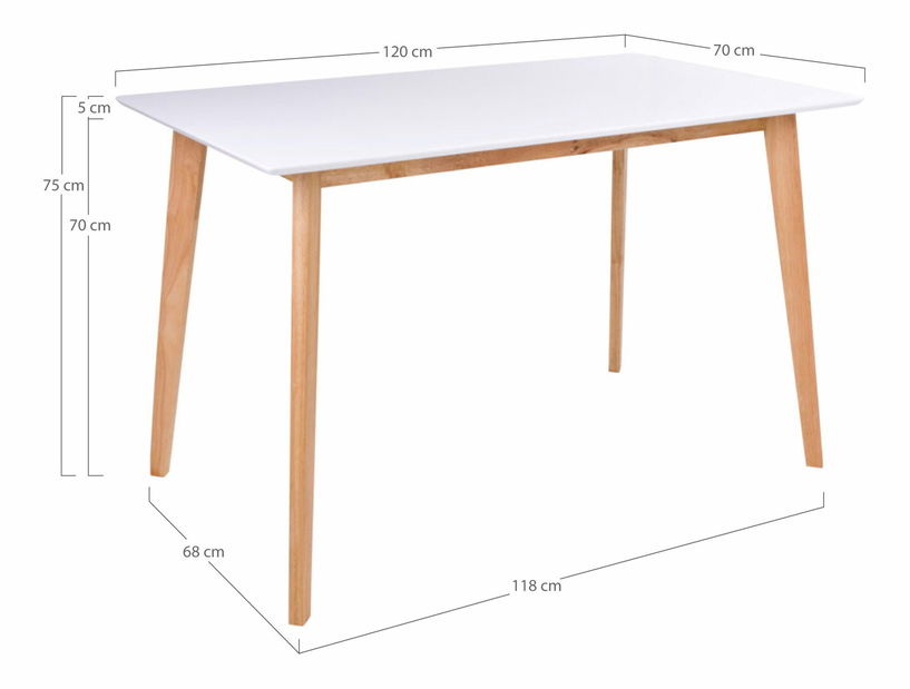 Étkezőasztal Virelia 1 (fehér)