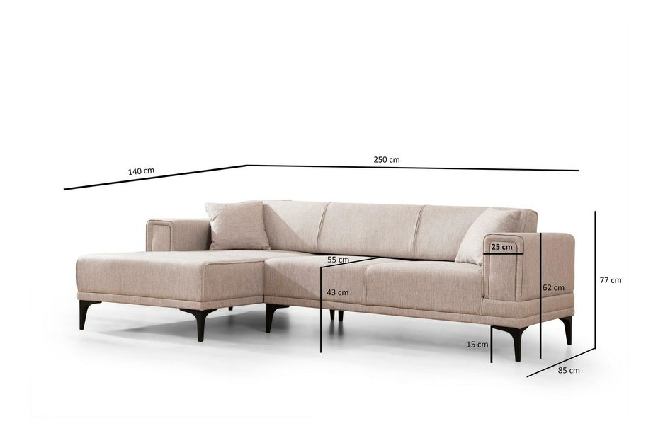 Colțar Horazotta (S) (maro deschis + negru)