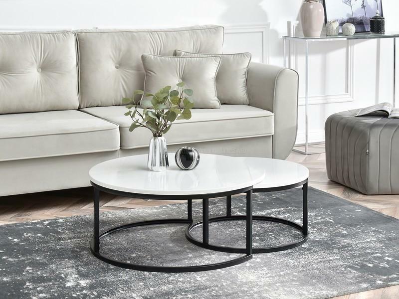 Măsuță de cafea Kolja Zest Xl (alb + negru)