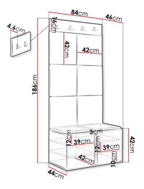 Mobilier hol Torro IV (alb + bej)