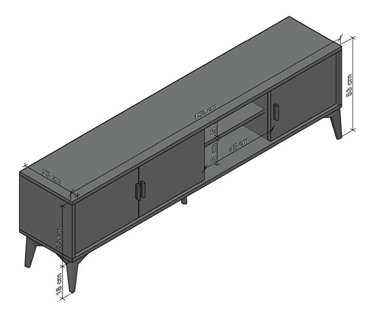 TV stolík/skrinka Merina 180 (orech) 