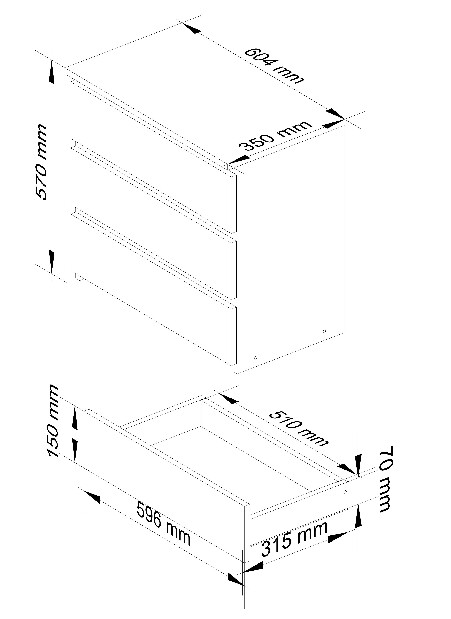 Komoda Cleania CL3 (joha)