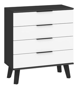 Komoda Shela SVN-04 (crni + bijeli sjaj)