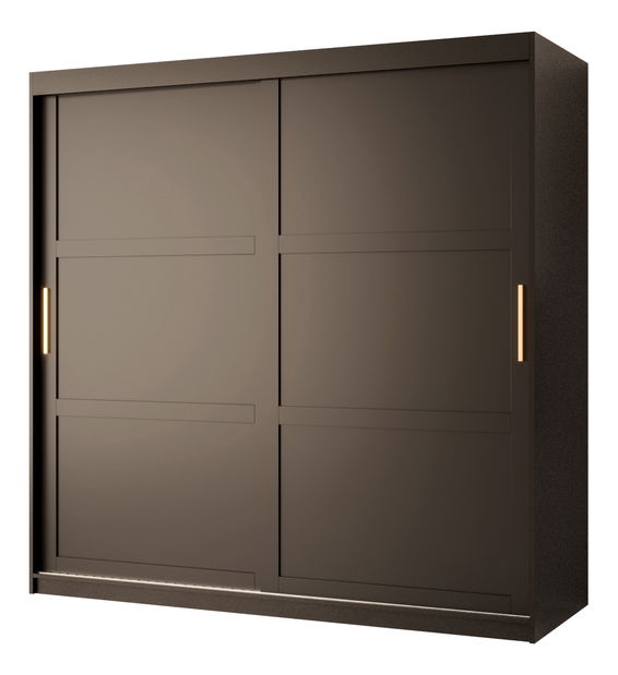 Šatníková skriňa Riven 1 180 (matná čierna)