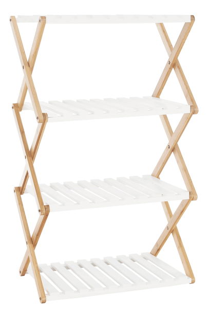 Regál Petria 3 (biela + hnedá)