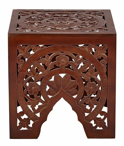 Set 2 ks príručných stolíkov Silvi (tmavé drevo) 