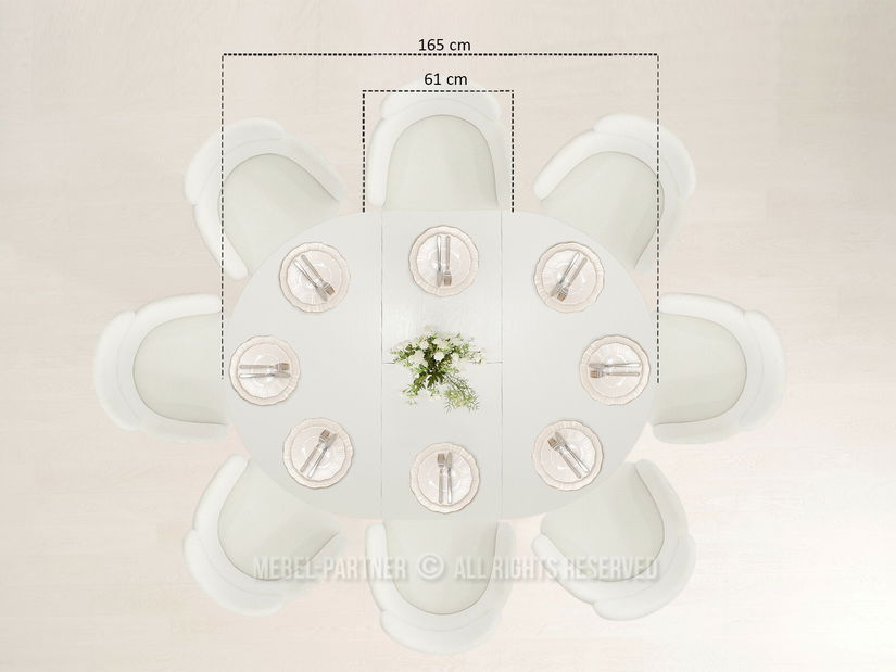 Masă sufragerie Viajaban (alb)