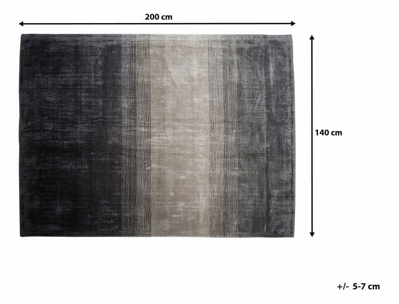 Szőnyeg 140 cm Erbil (fekete)