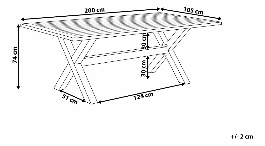 Masă de grădină Cascad (gri)