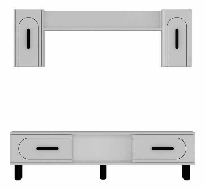 Obývacia stena Yosua (biela + čierna)