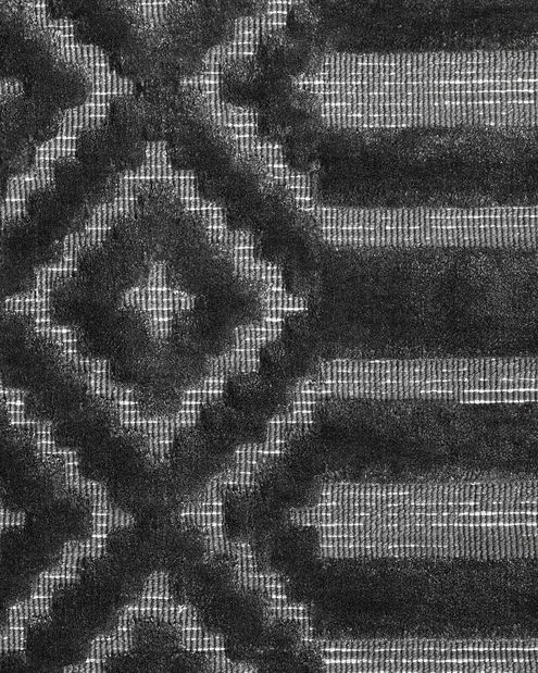 Covor 150 cm Adente (gri închis)