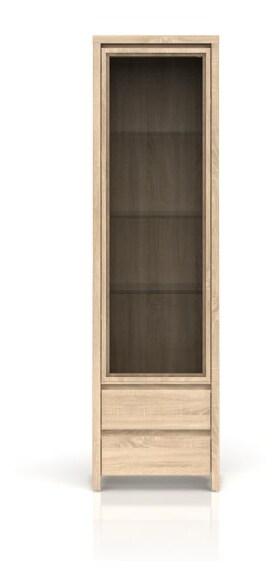 Vitrinek szekrény Kasey REG1W2SL (B/J) (Sonoma tölgy)