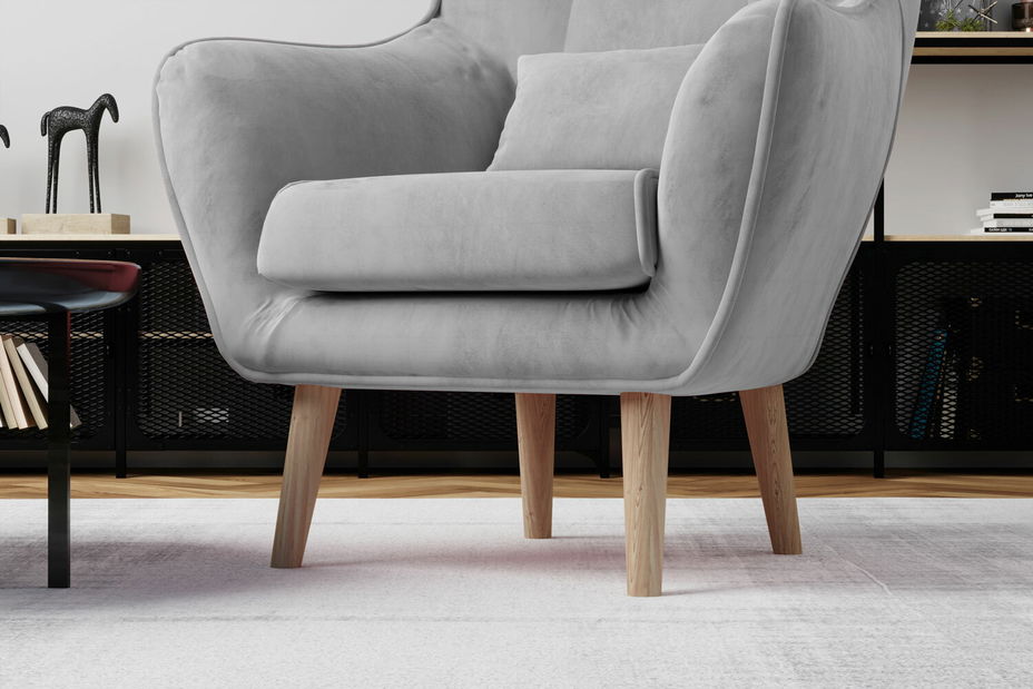 Fotoliu cu urechi Agueda Typ 02 (gri maro)