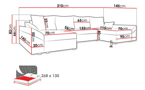 Manželská posteľ 160 cm Talus New (s roštom) (béžová) *výpredaj