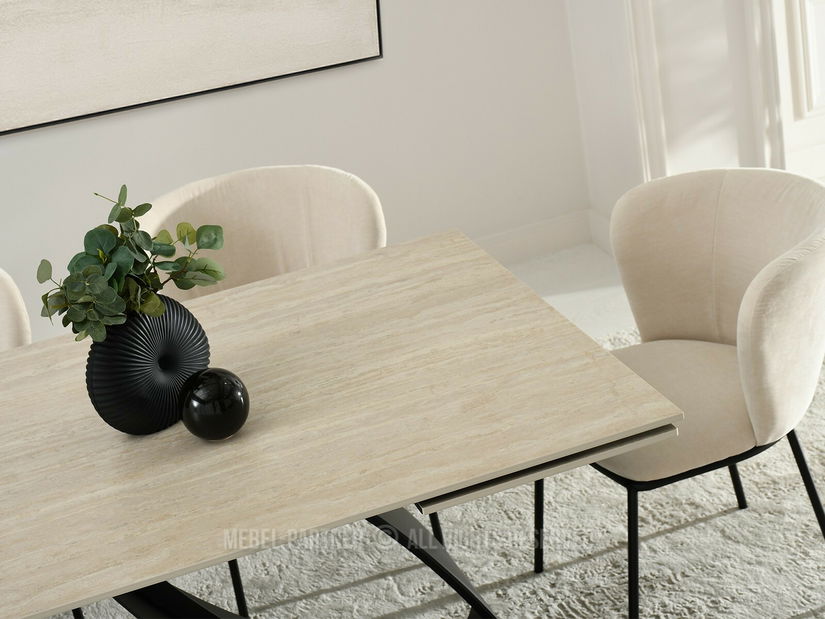 Masă sufragerie Pagina (bej + negru)